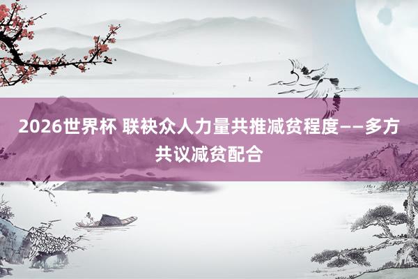 2026世界杯 联袂众人力量共推减贫程度——多方共议减贫配合