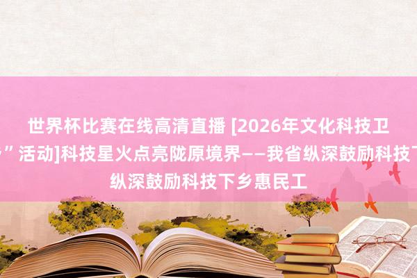 世界杯比赛在线高清直播 [2026年文化科技卫生“三下乡”活动]科技星火点亮陇原境界——我省纵深鼓励科技下乡惠民工