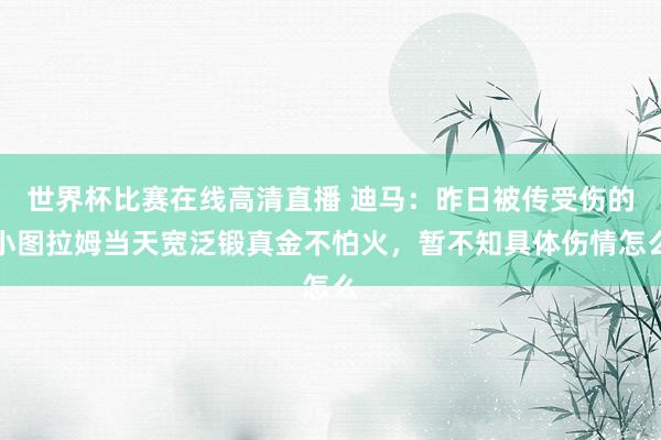 世界杯比赛在线高清直播 迪马：昨日被传受伤的小图拉姆当天宽泛锻真金不怕火，暂不知具体伤情怎么