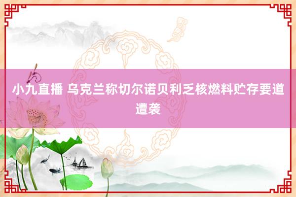 小九直播 乌克兰称切尔诺贝利乏核燃料贮存要道遭袭
