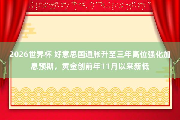2026世界杯 好意思国通胀升至三年高位强化加息预期，黄金创前年11月以来新低