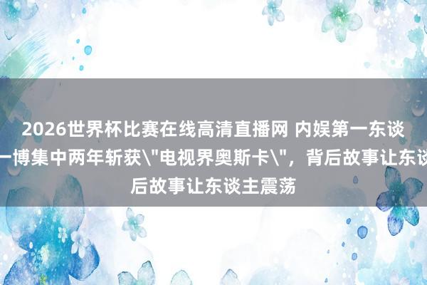 2026世界杯比赛在线高清直播网 内娱第一东谈主！王一博集中两年斩获＂电视界奥斯卡＂，背后故事让东谈主震荡