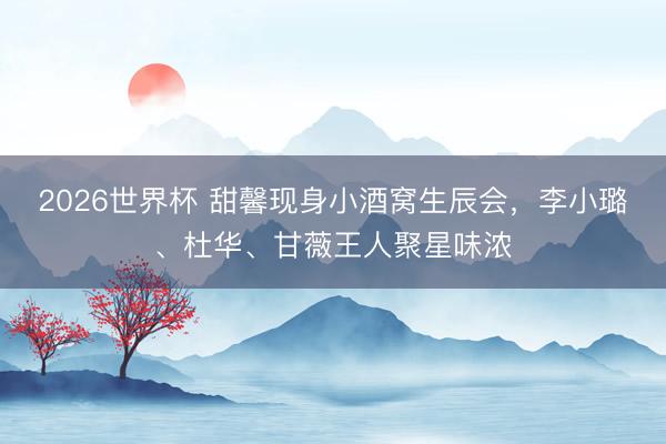 2026世界杯 甜馨现身小酒窝生辰会，李小璐、杜华、甘薇王人聚星味浓